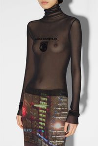 Top unisexe JPG x Shayne Oliver en tulle - Black & Black