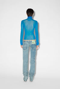 Top JPG x Shayne Oliver en tulle - Ibiza Blue & Black