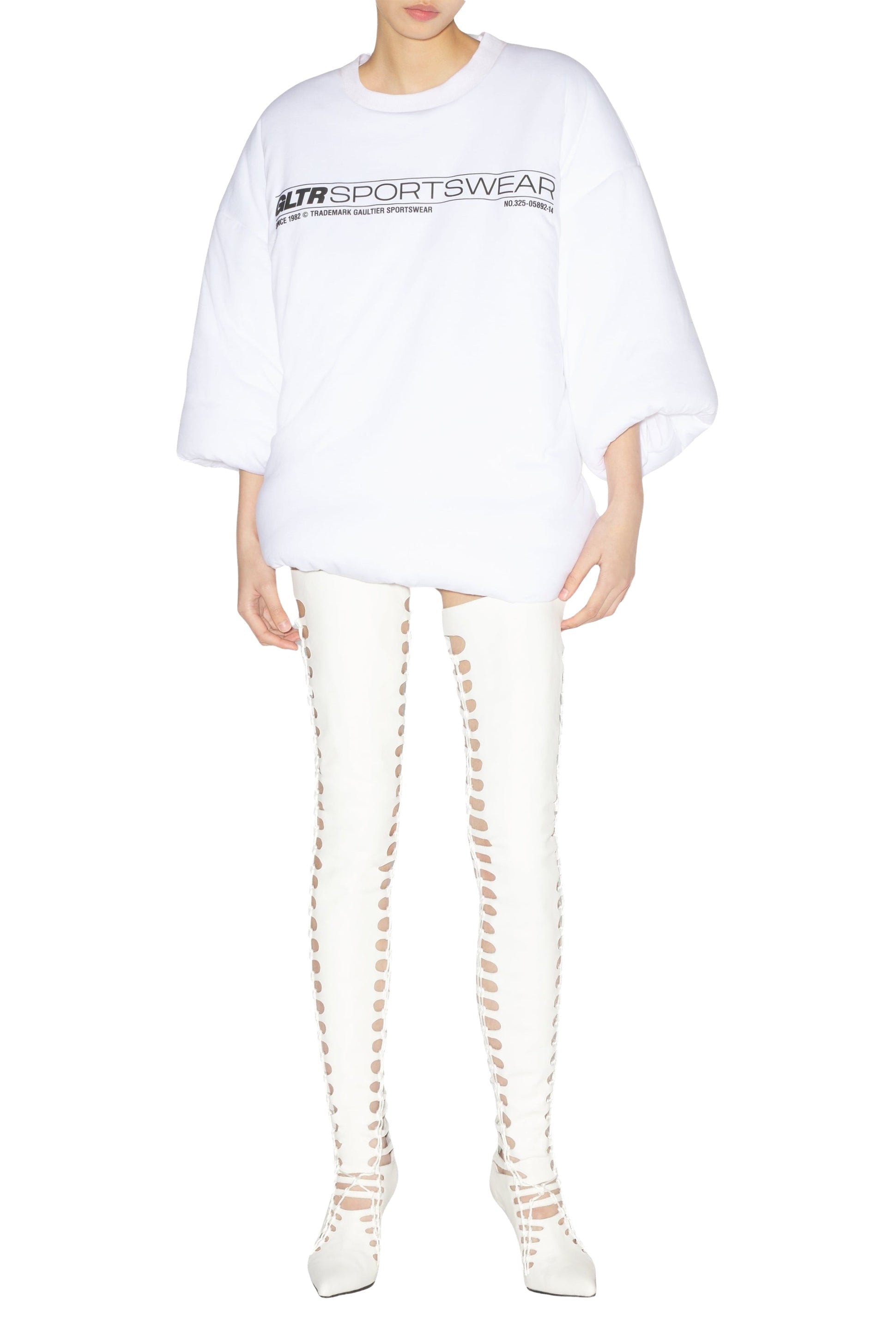 T-shirt JPG x Shayne Oliver rembourré - White