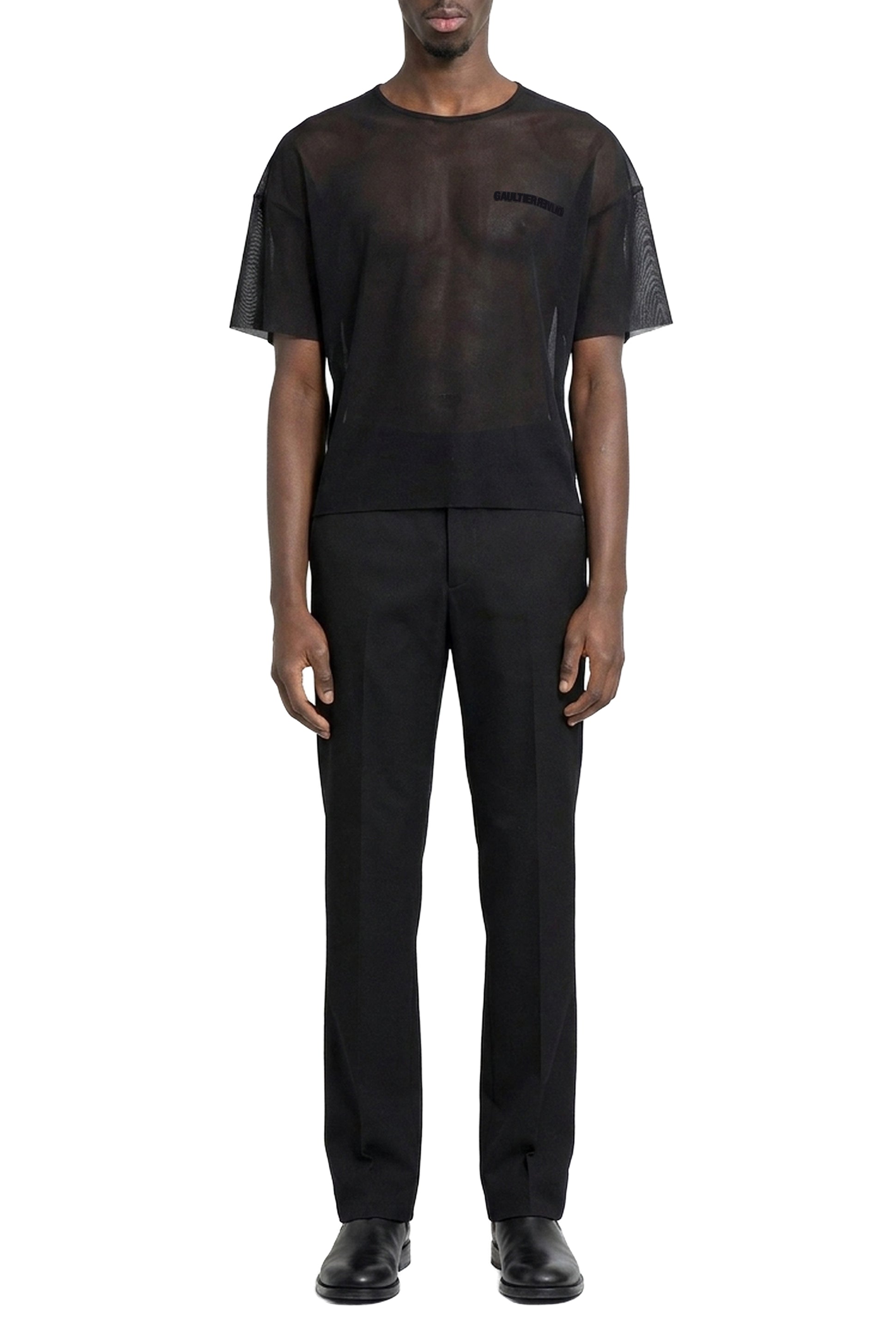 T-shirt unisexe JPG x Shayne Oliver oversize floqué Earth - Black & Black