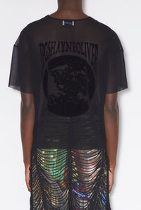 T-shirt JPG x Shayne Oliver oversize floqué Earth - Black & Black