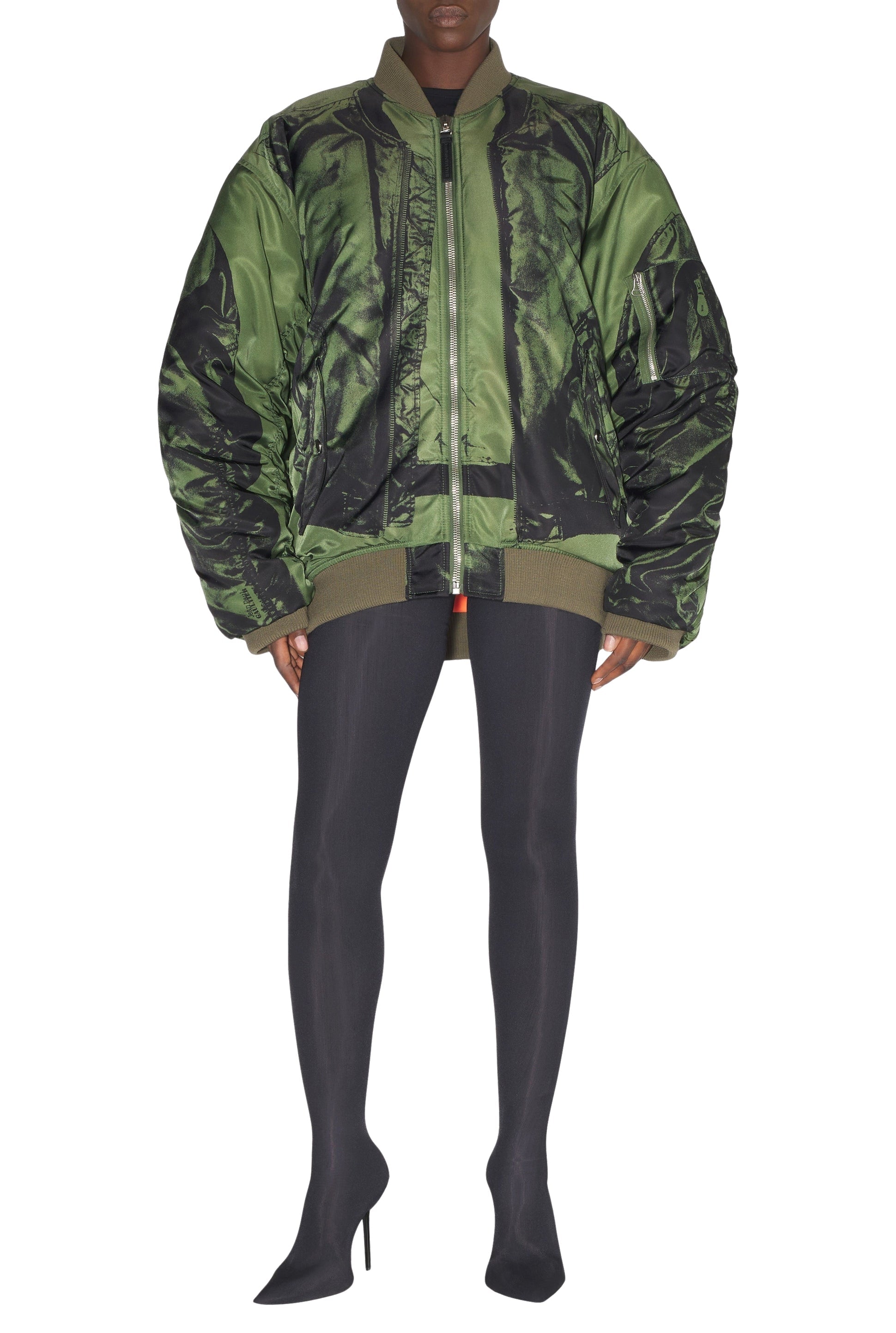 Bomber imprimé à poches - Khaki & Black