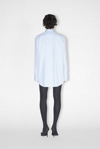 Chemise imprimée avec cravate - Baby Blue & Black