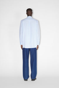 Chemise imprimée avec cravate - Baby Blue & Black