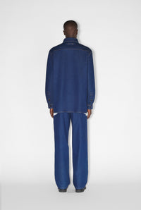 Chemise marinière imprimée en denim - Indigo & Light Blue