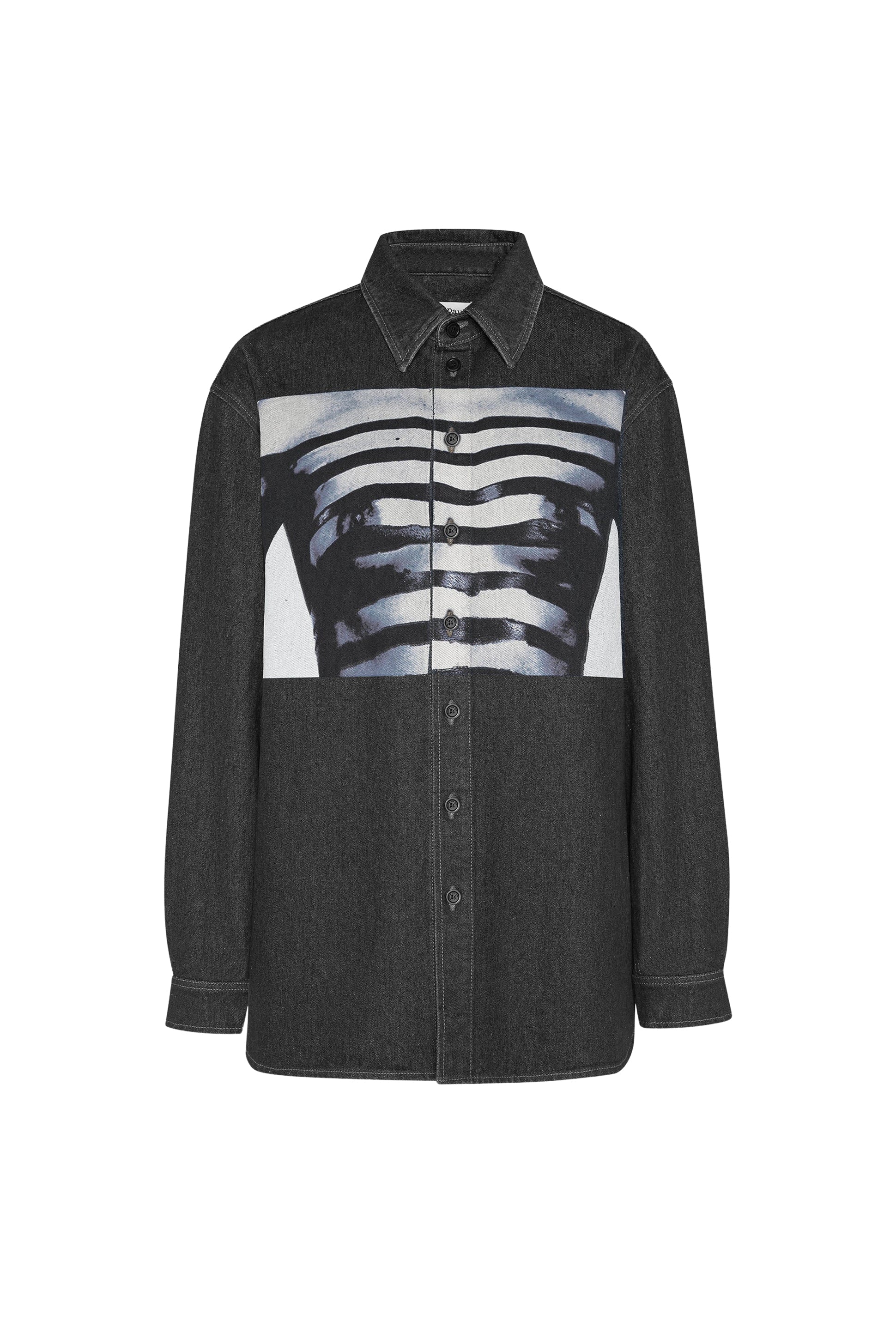 Chemise marinière en denim - Vintage Black & White