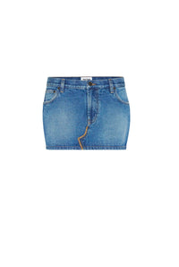 Jupe courte en denim - Vintage Blue