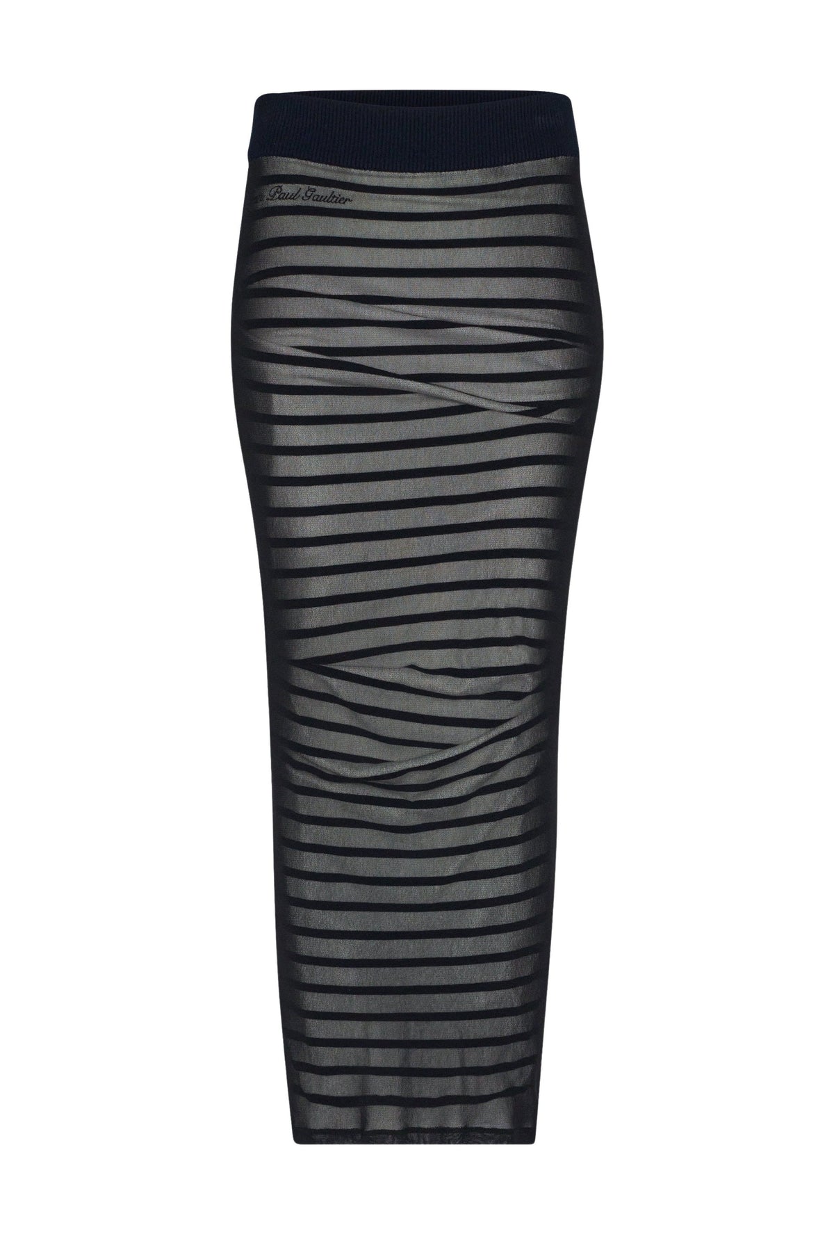 Jupe tube marinière - Navy & White & Black