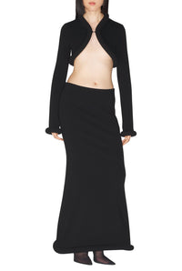 Jupe longue en maille - Black