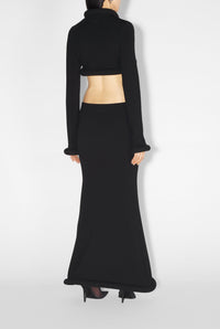 Jupe longue en maille - Black