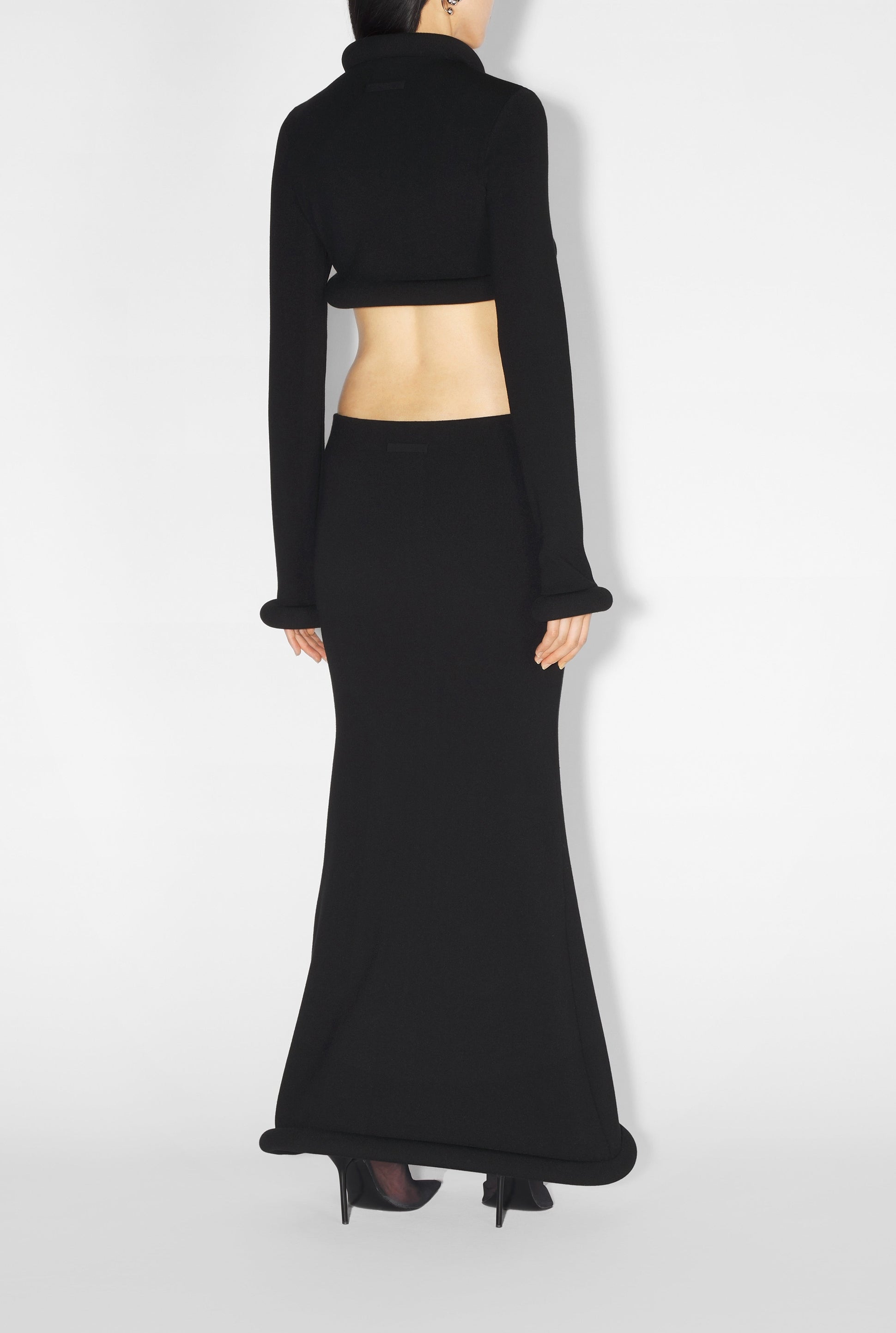 Jupe longue en maille - Black
