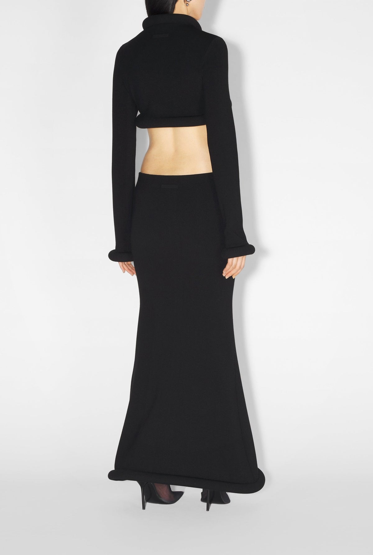 Jupe longue en maille - Black