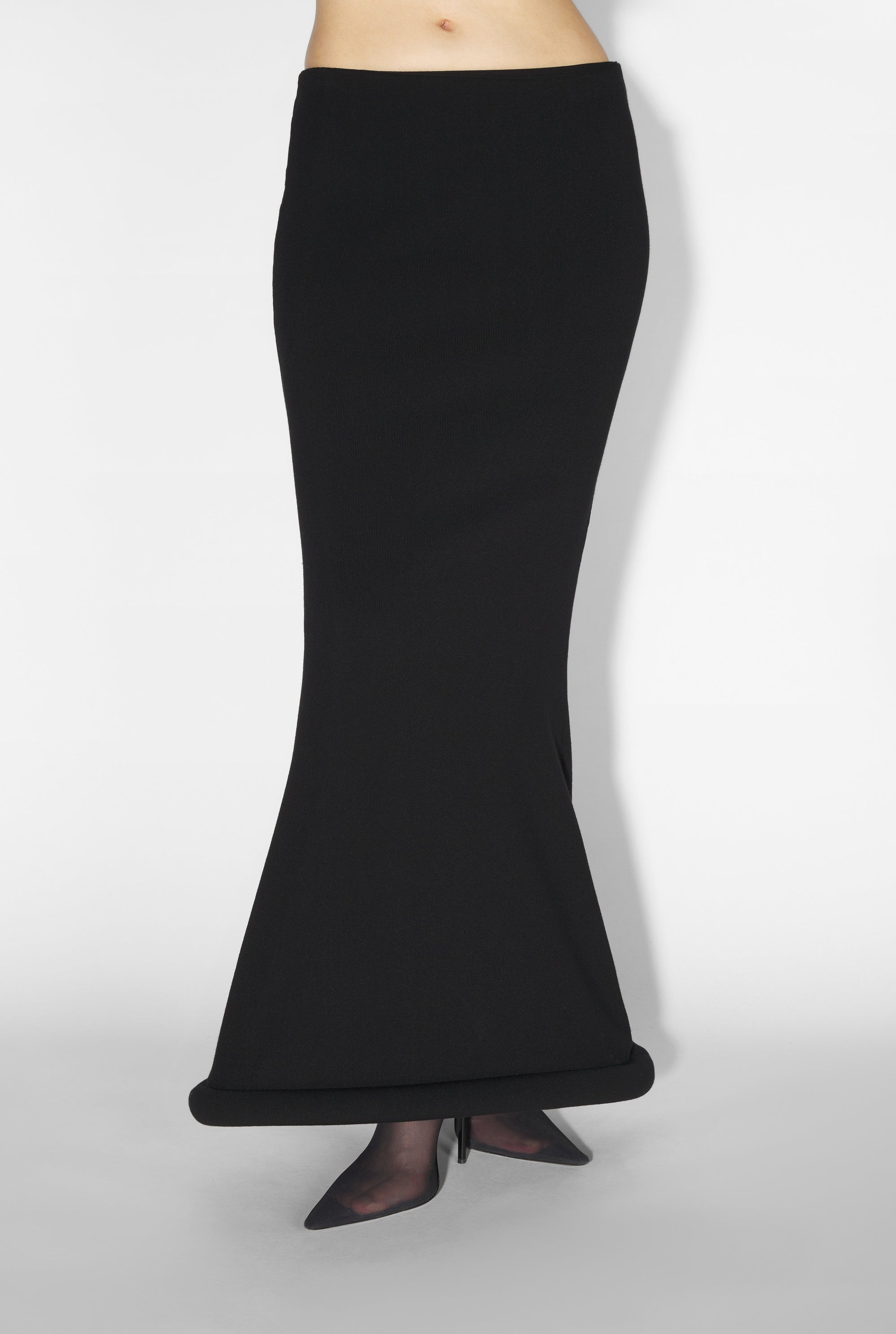 Jupe longue en maille - Black