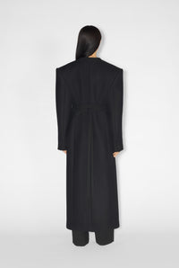 Manteau long en laine - Black & Black