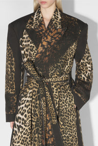 Manteau imprimé léopard - Beige & Brown