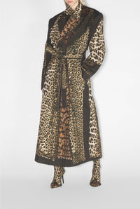 Manteau imprimé léopard - Beige & Brown