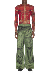 Pantalon imprimé oversize - Khaki & Black