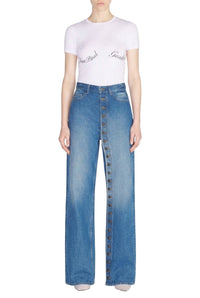 Pantalon boutonné en denim - Vintage Blue