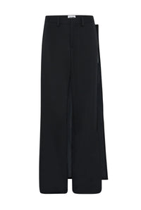 Pantalon avec jupe imprimé en laine - Black & Black