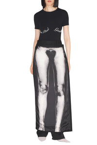 Pantalon avec jupe imprimé en laine - Black & Black