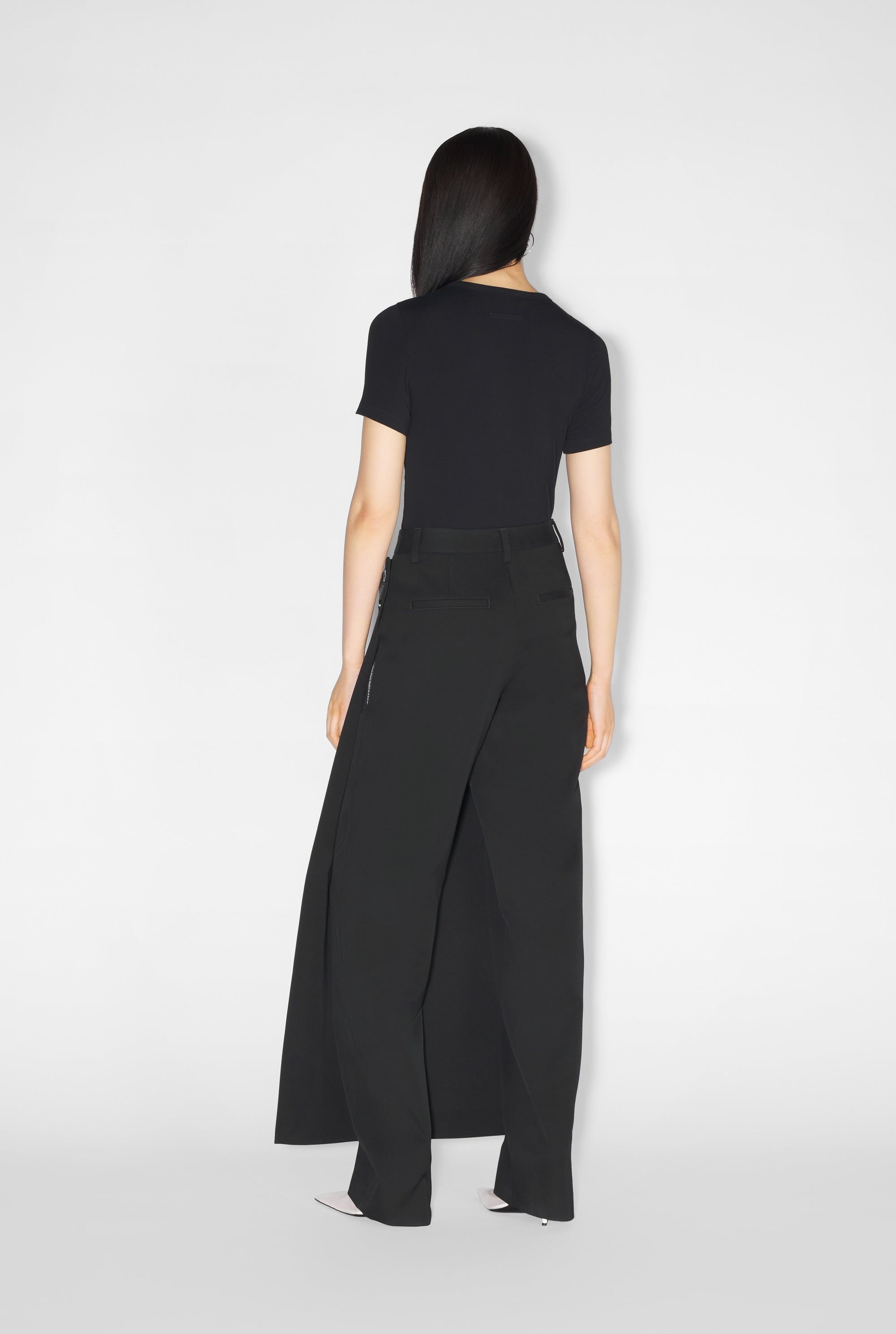 Pantalon avec jupe imprimé en laine - Black & Black