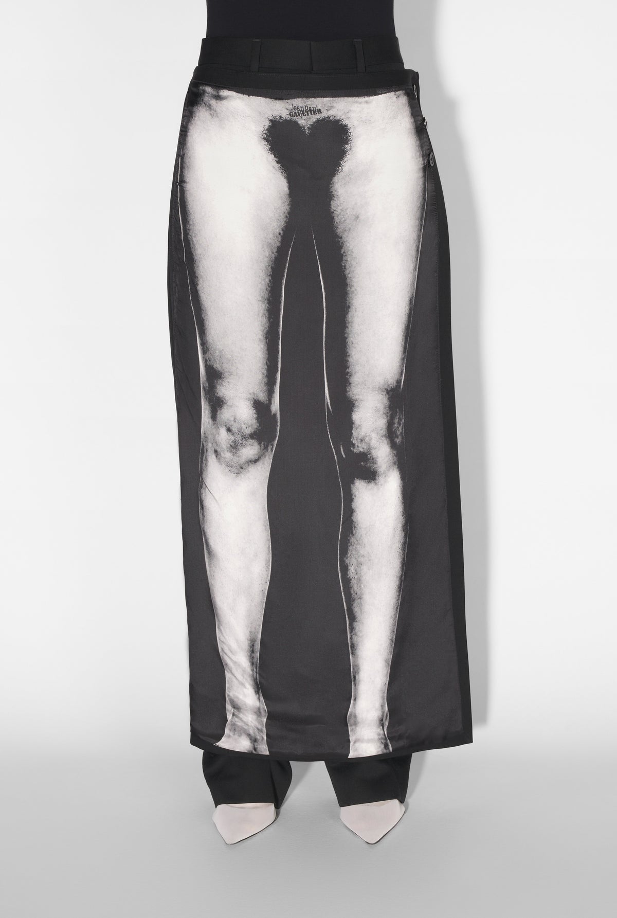 Pantalon avec jupe imprimé en laine - Black & Black