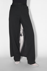 Pantalon avec jupe imprimé en laine - Black & Black