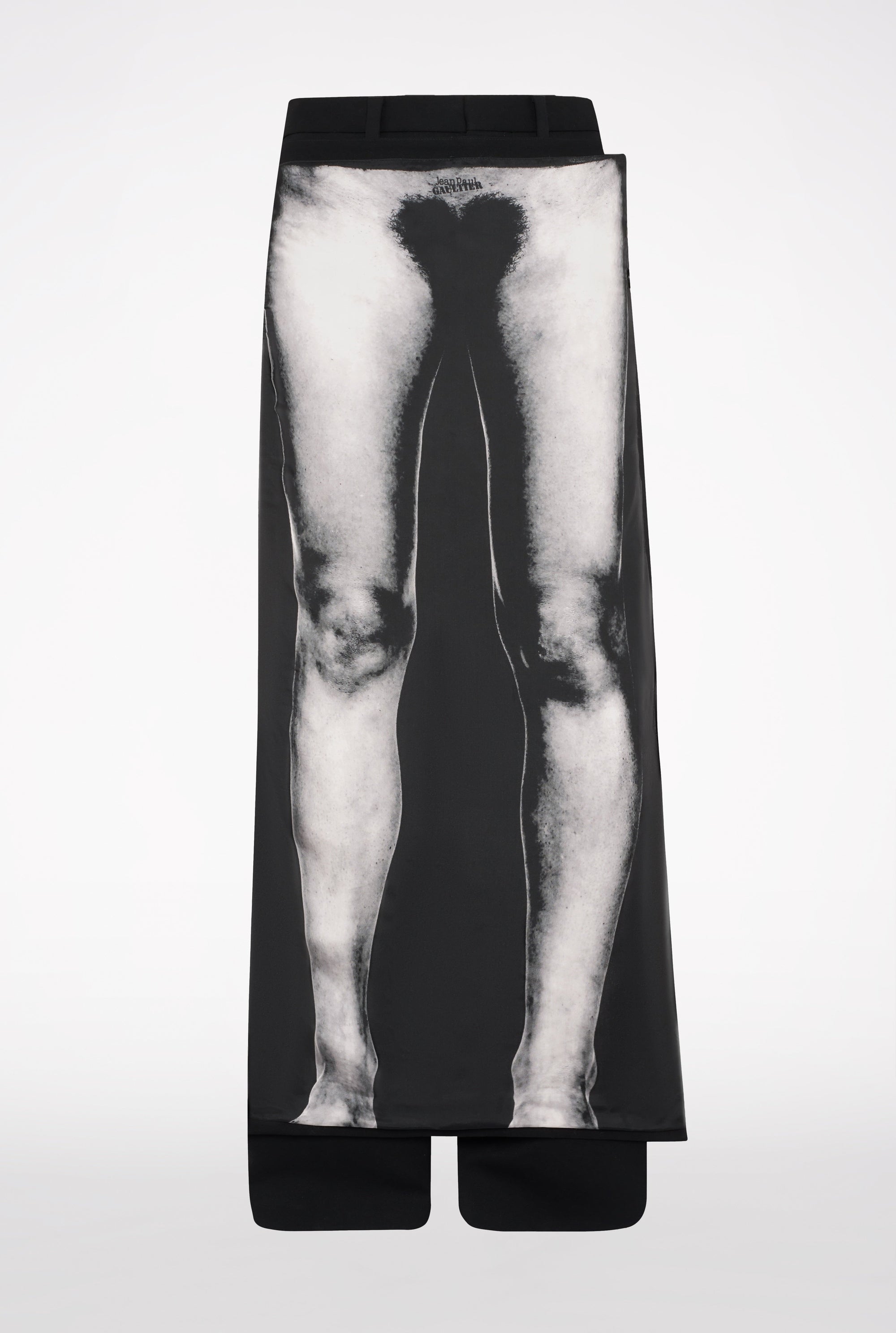 Pantalon avec jupe imprimé en laine - Black & Black
