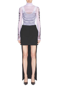 Trousers with wool skirt - Black