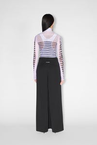 Pantalon avec jupe en laine - Black