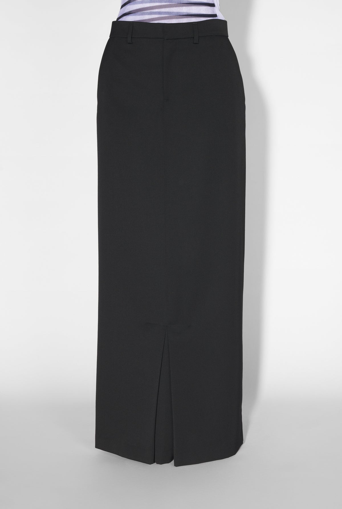 Pantalon avec jupe en laine - Black