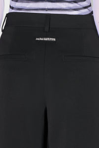 Pantalon avec jupe en laine - Black