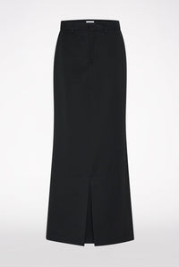 Pantalon avec jupe en laine - Black