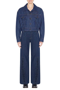 Veste à lacets en denim - Indigo