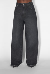 Pantalon imprimé au dos en denim - Vintage Black & White