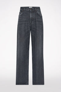 Pantalon imprimé au dos en denim - Vintage Black & White