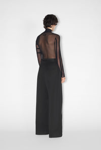 Pantalon à lacets en laine - Black