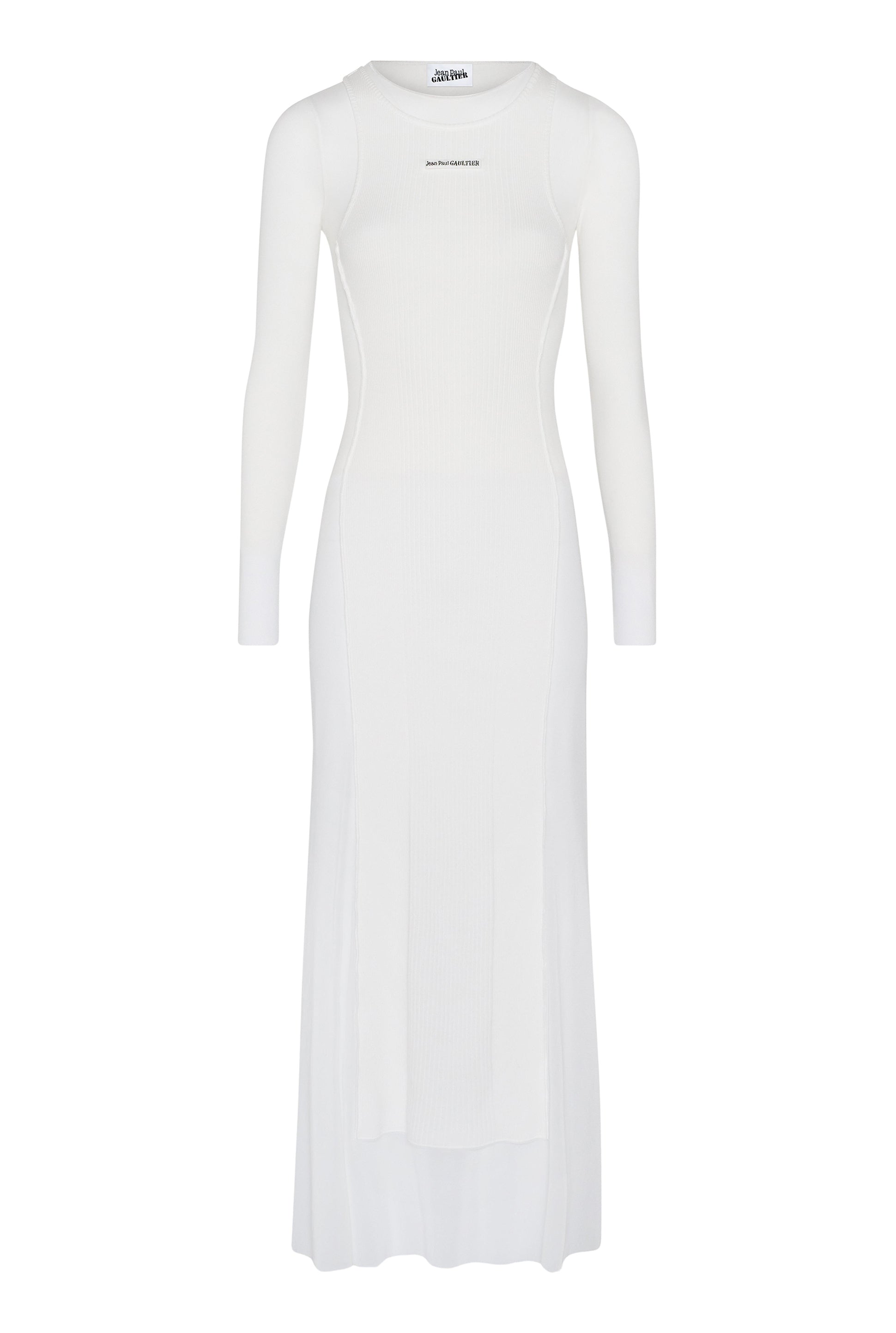 Robe longue en tulle - White & White