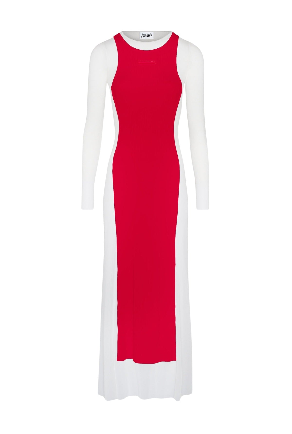 Robe longue en tulle - White & Red