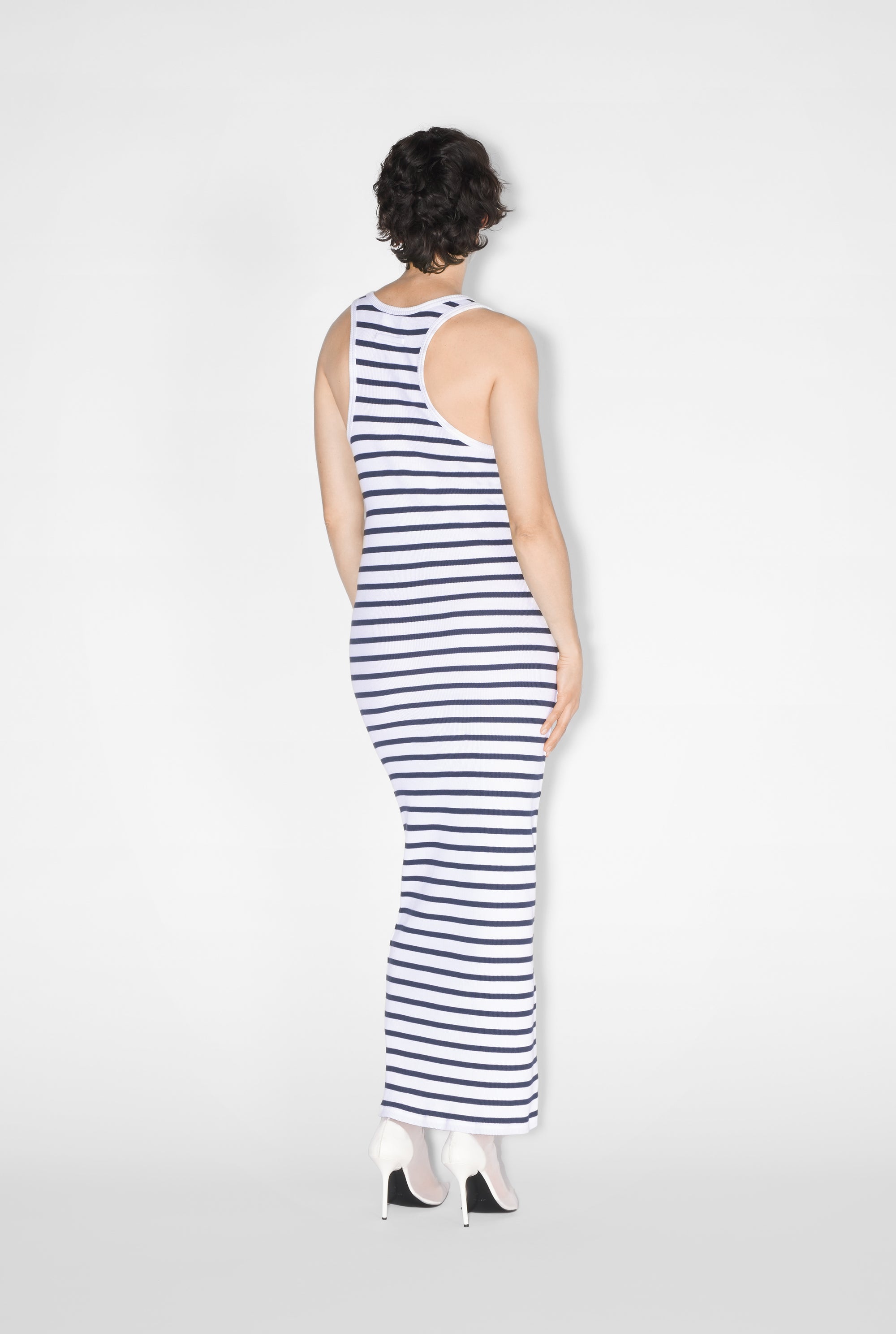 Robe à bretelles marinière - White & Navy