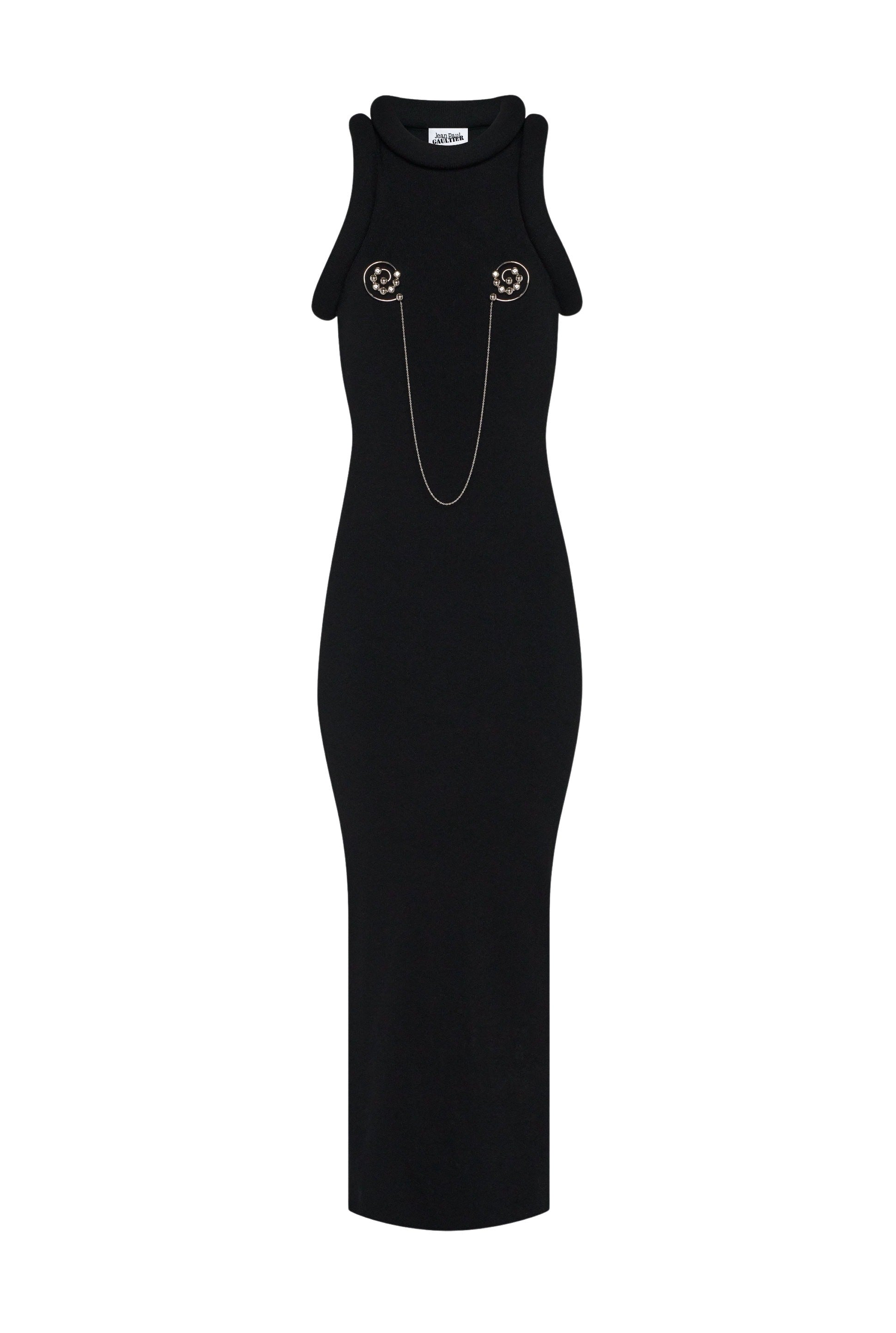 Robe longue en maille - Black