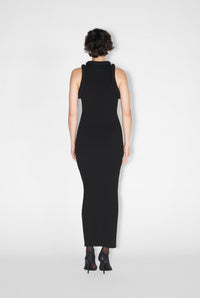 Robe longue en maille - Black