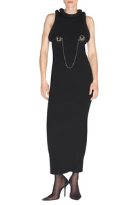 Robe longue en maille - Black