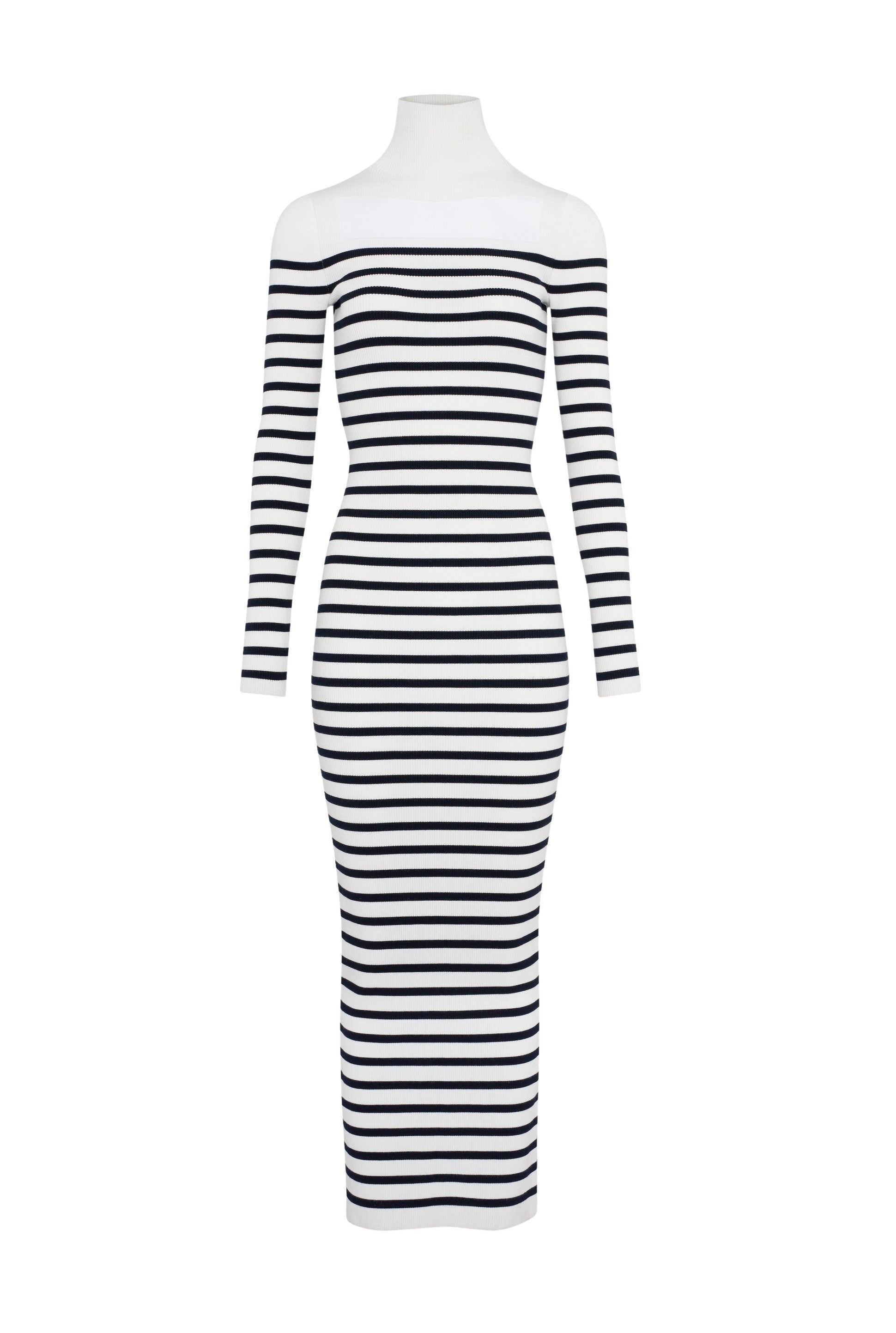 Robe marinière à manches longues - White & Navy