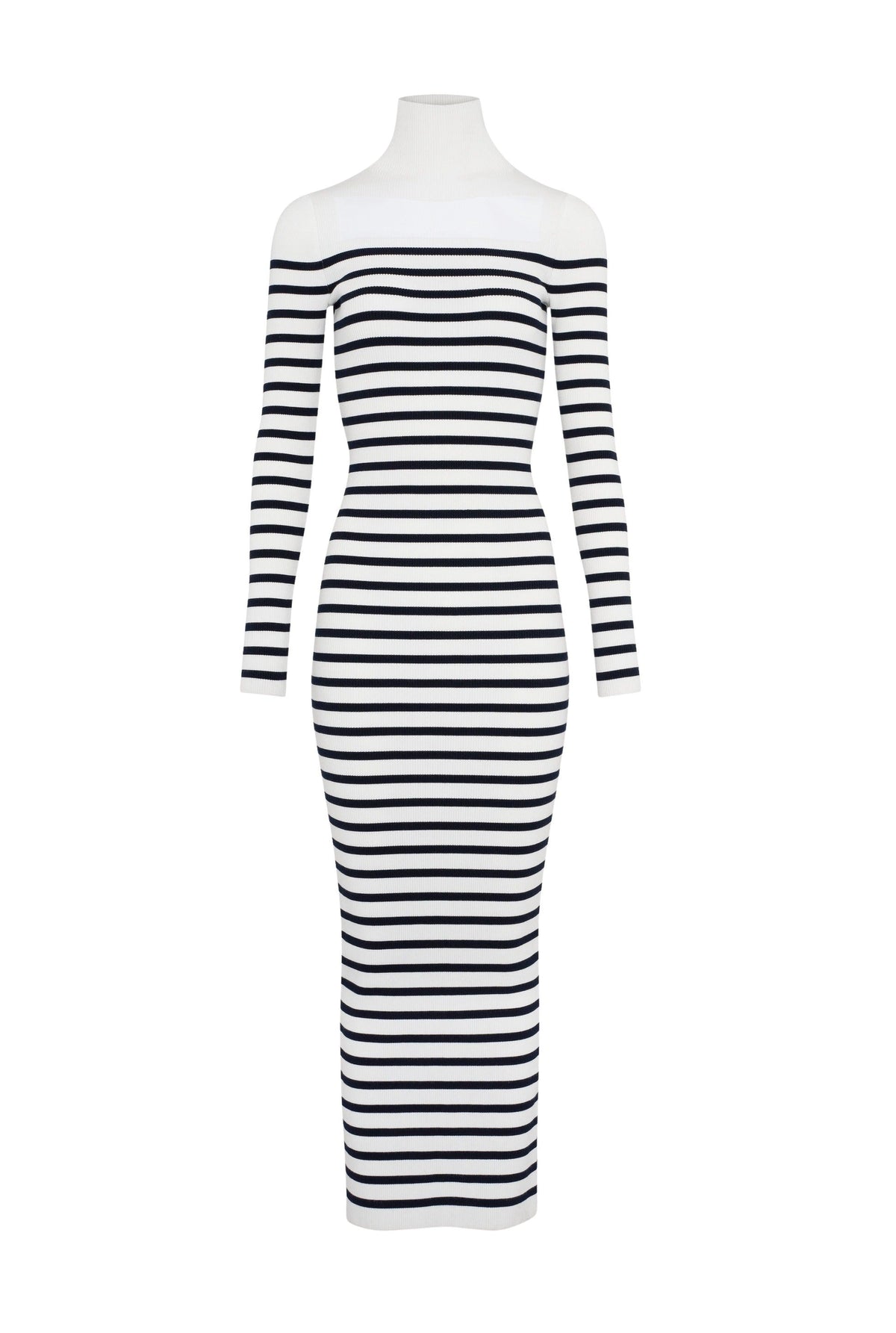 Robe marinière à manches longues - White & Navy