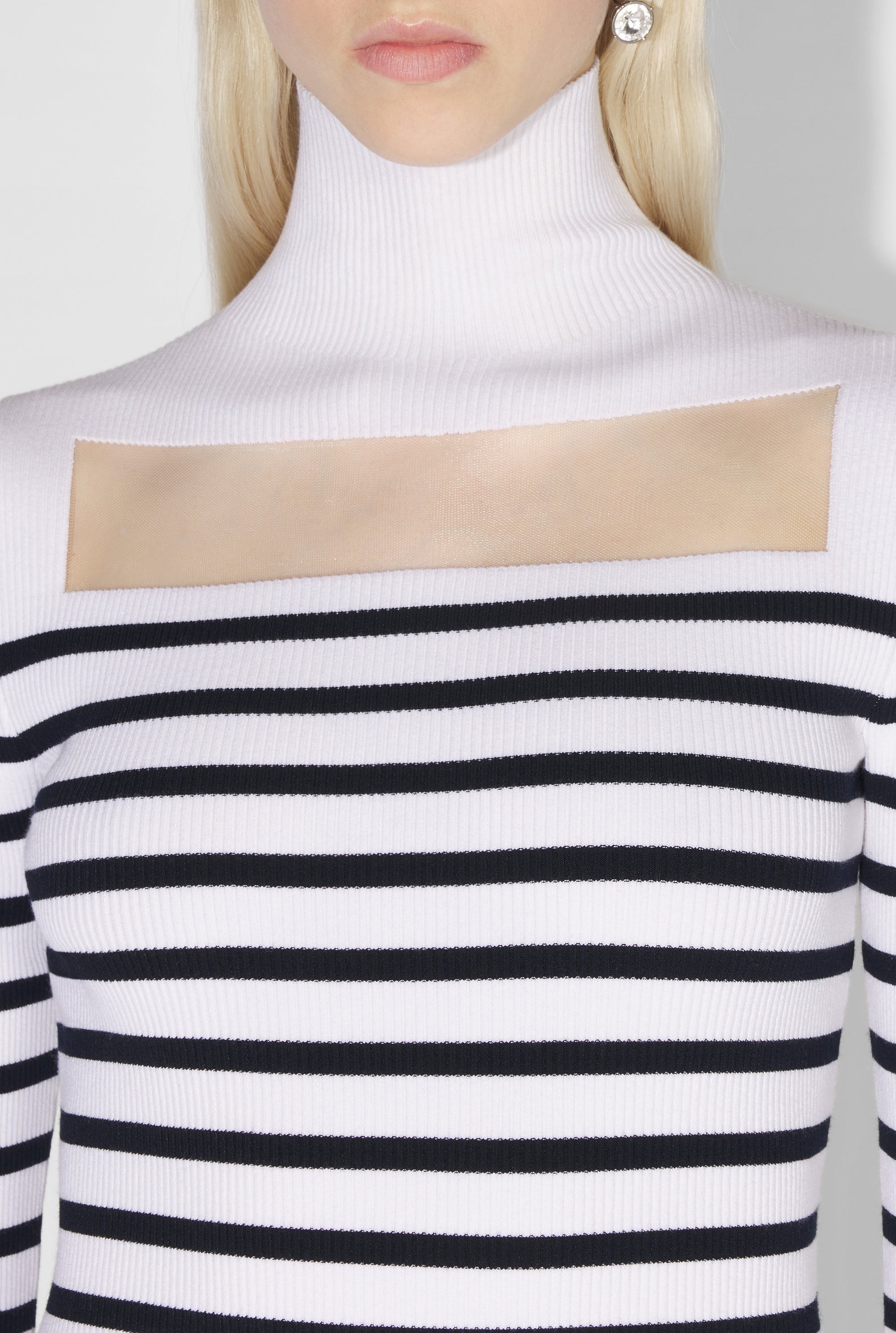 Robe marinière à manches longues - White & Navy