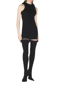 Robe courte en maille - Black