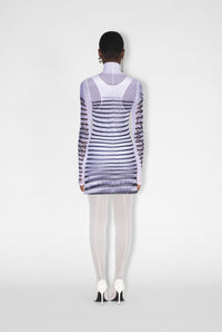 Robe courte marinière - White & Navy & Black