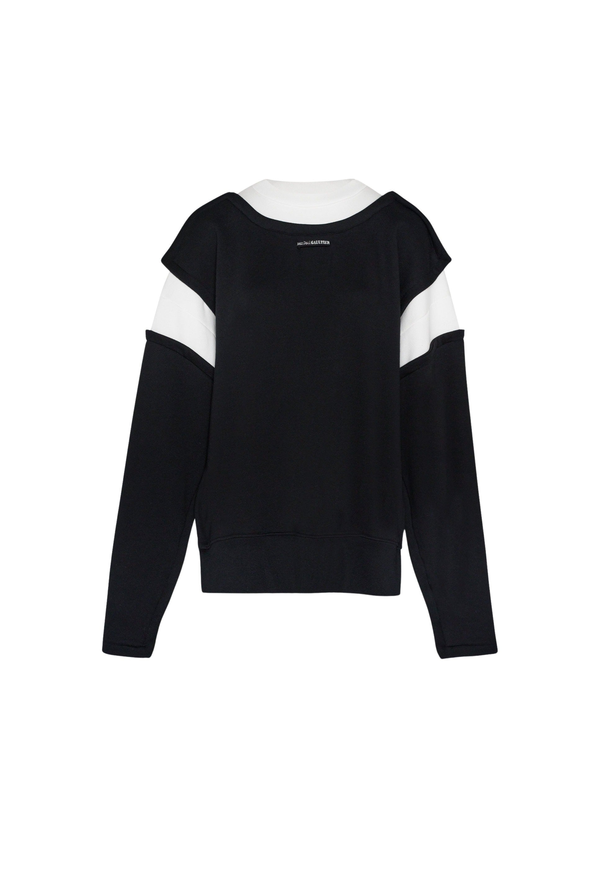 Sweatshirt avec logo en maille - White & Black