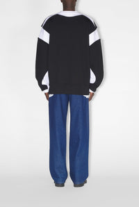 Sweatshirt avec logo en maille - White & Black